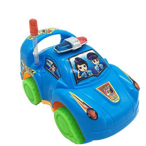 Đồ chơi xe ô tô cảnh sát mini chạy bằng dây cót kêu reng reng
