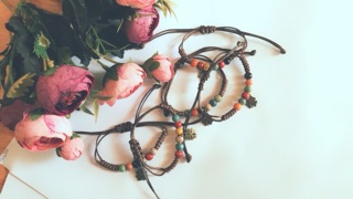 Vòng tay Handmade phối hạt gốm sứ