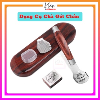 Bộ dụng cụ chà gót chân,dụng cụ mài gót chân - thiết kế thông minh 2 đầu cạo và 2 đầu mài