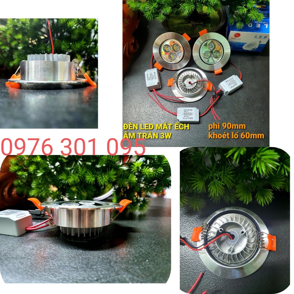 ĐÈN ÂM TRẦN MẮT ẾCH 3W (TRẮNG - VÀNG)