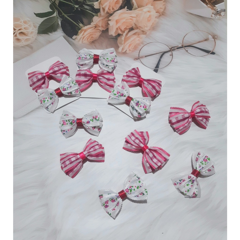 Set 2 kẹp tóc nơ xinh cho bé