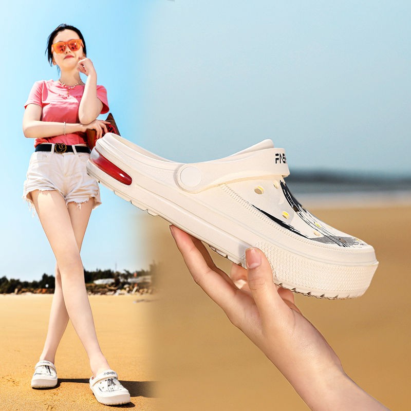 Giày Sandal Đục Lỗ Thoáng Khí Thời Trang Mùa Hè Hàn Quốc Dành Cho Nam 2021
