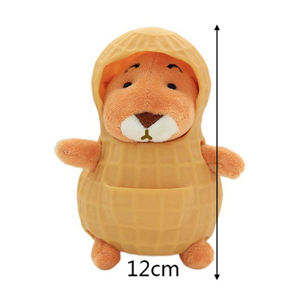 REBUY1 Gối Nhồi Bông Hình Hạt Đậu Phộng / Chuột 12cm Mềm Mại Trang Trí Nhà Cửa Dịp Giáng Sinh