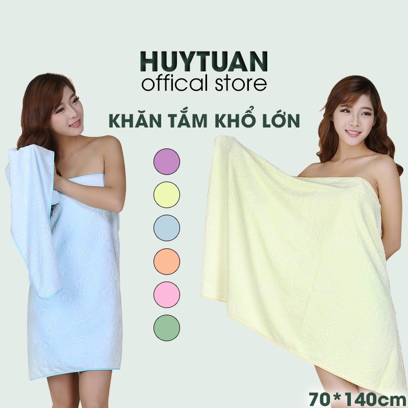 Khăn tắm lớn - Khăn tắm xuất Nhật siêu mềm size 70x140cm - ĐỦ 6 MÀU (KN1m4)