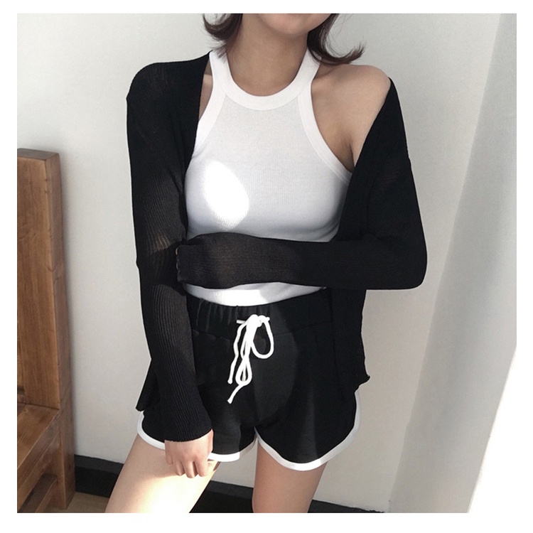 Áo thun TODOBLACK không tay hở vai màu trơn thời trang cho nữ