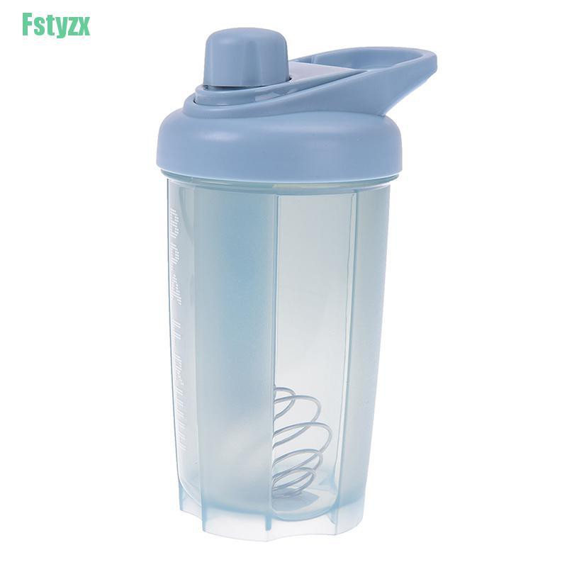 fstyzx 1pc protein shaker bottle with mixed ball fitness gym water bottle fitness mixer