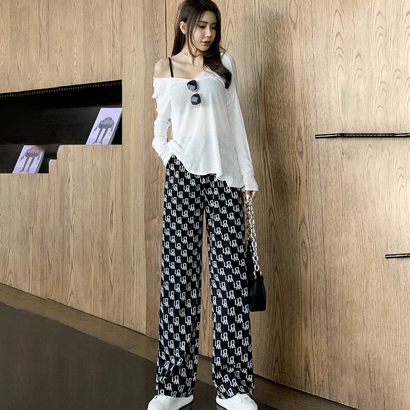 Quần Dài Lưng Cao Ống Suông Thời Trang Xuân Hè Cho Nữ