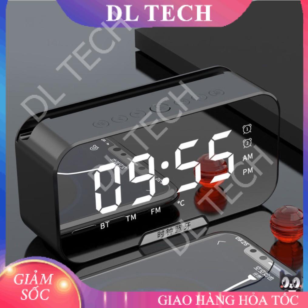 Loa bluetooth 5.0 đồng hồ báo thức nghe đài FM Màn hình tráng gương tích hợp giá đỡ điện thoại đa chức năng G11 DL TECH | BigBuy360 - bigbuy360.vn