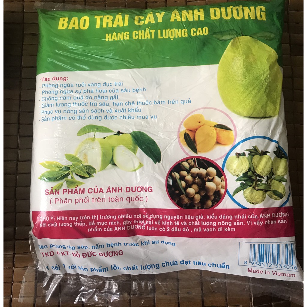 100 túi bọc xoài kích thước 22x30 - Thương Hiệu Ánh Dương