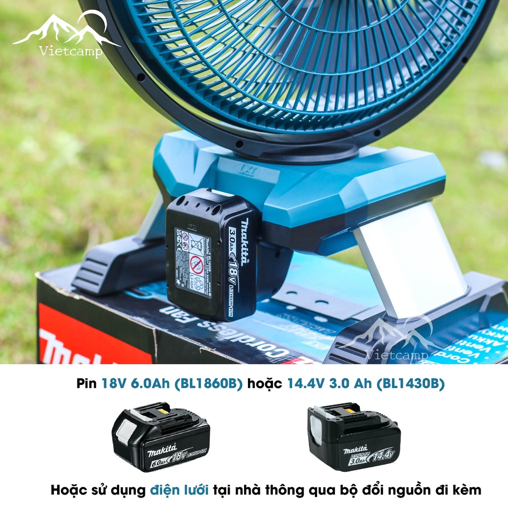 QUẠT DI ĐỘNG CẦM TAY CÔNG SUẤT LỚN DÙNG PIN 18V MAKITA DCF301Z