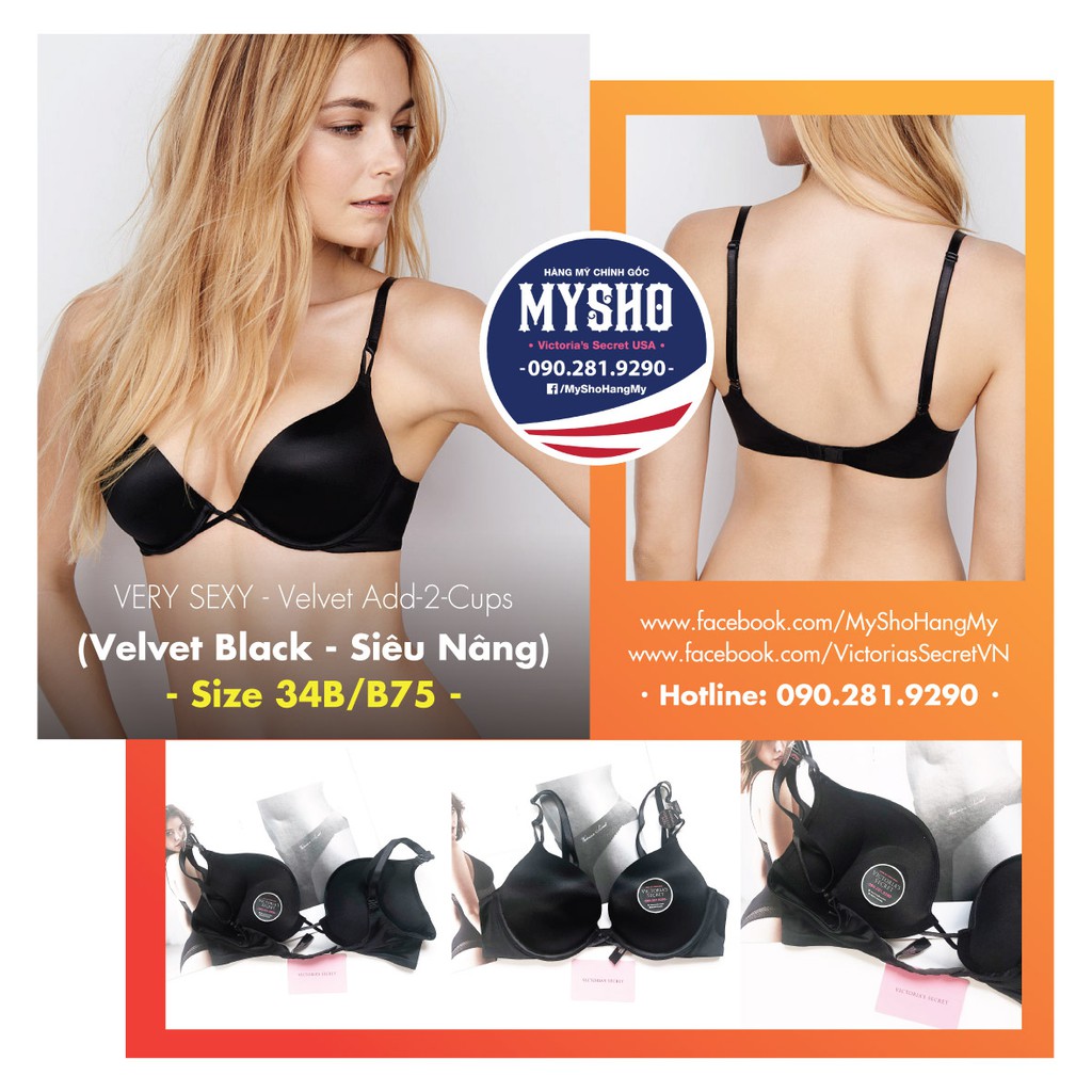 AA75, A70, B70, B75, B80 - Áo Very Sexy siêu nâng ngực Add 2 cups, tạo khe đẹp - Velvet Nude