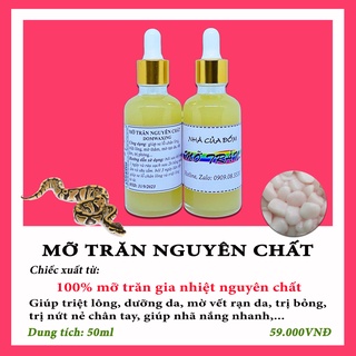Mỡ trăn triệt lông nguyên chất 50ml - Dùng cho Bikini, Vùng kín, Chân, Tay, Nách, Body an toàn hiệu quả