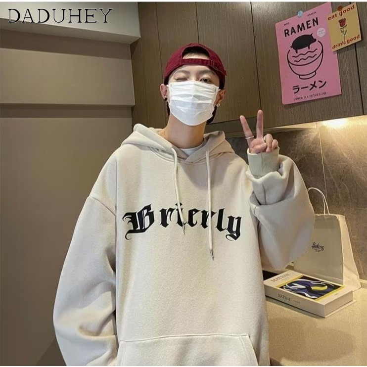 Áo hoodie tay dài dáng rộng cặp đôi in hình thương hiệu thời trang mới mùa thu cho nam thích hợp với mọi phong cách