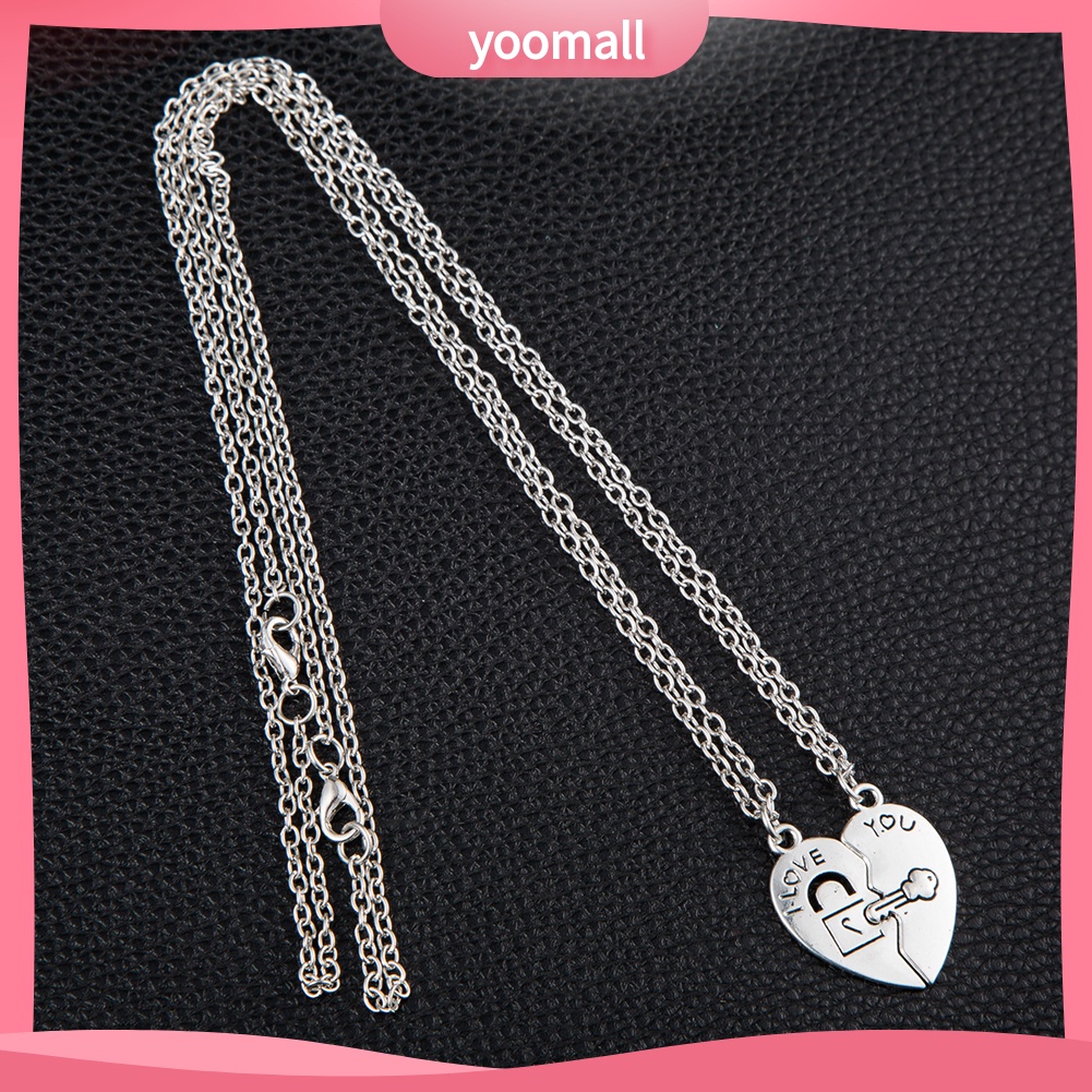 Vòng cổ Mặt Ổ Khóa Trái Tim Và Chìa Khóa I Love You Dành Cho Cặp Đôi