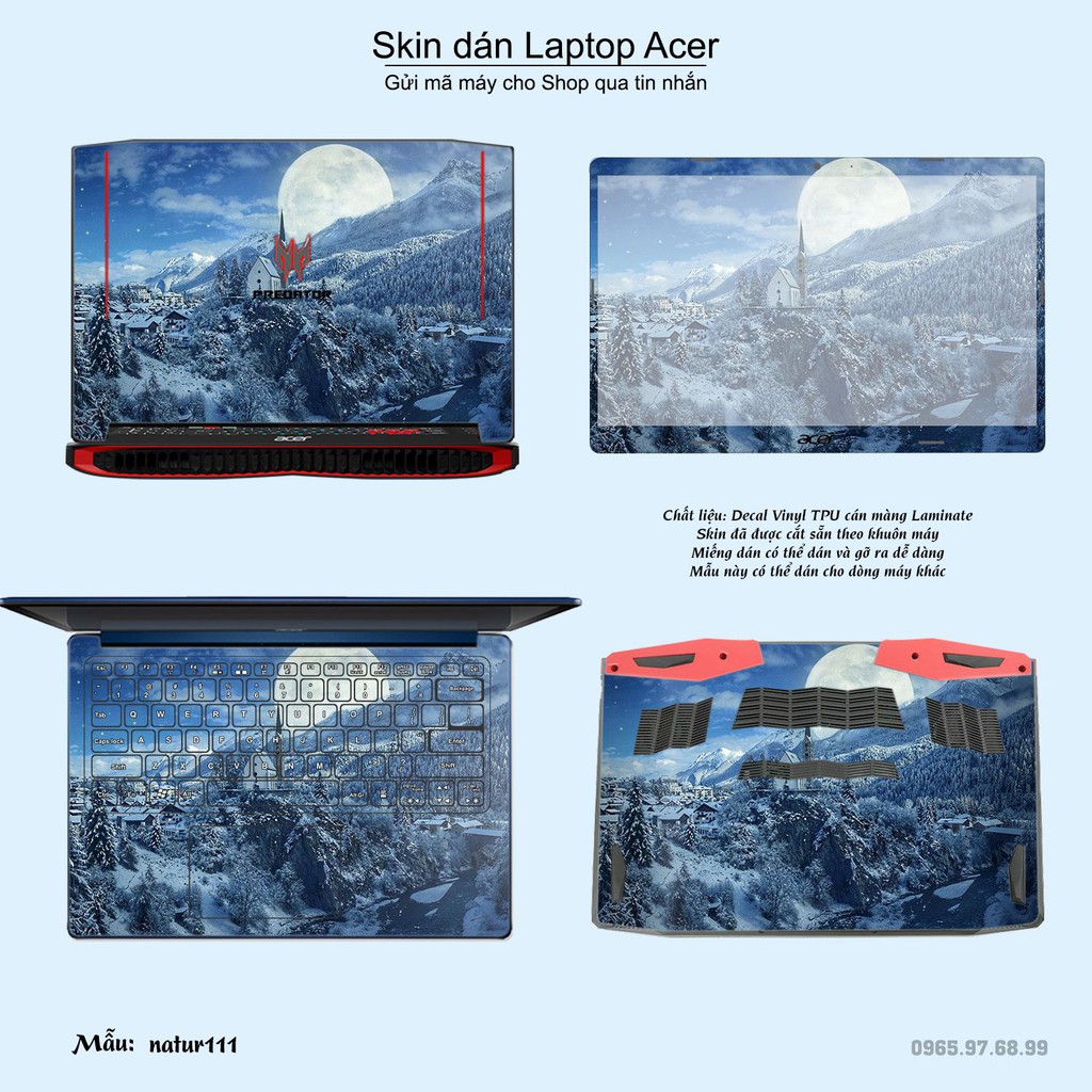 Skin dán Laptop Acer in hình thiên nhiên _nhiều mẫu 6 (inbox mã máy cho Shop)