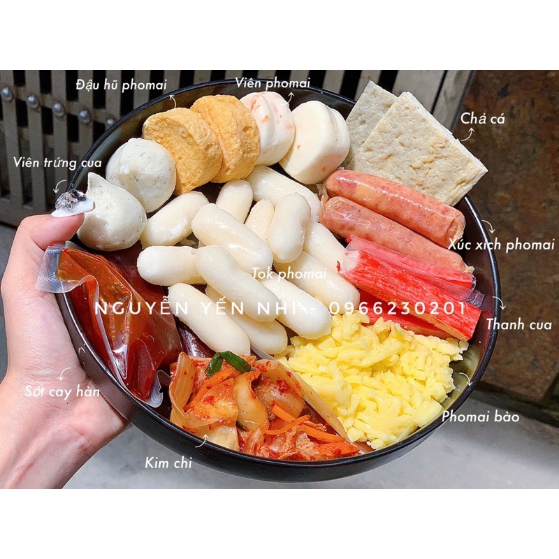 set lẩu tok full nhân phomai chảy