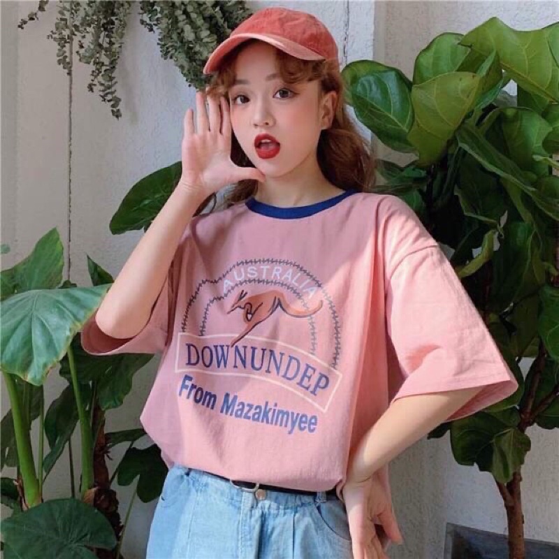 Áo Thun Hè Nữ Kangaru Siêu Hot Form To Rộng Unisex Nam Nữ Chất Cotton Đẹp