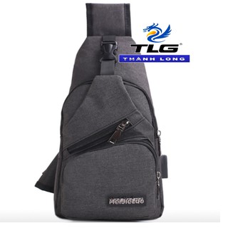 Túi đeo ngực phong cách Hàn Quốc kèm cổng sạc USB Đồ Da Thành Long TLG 208204