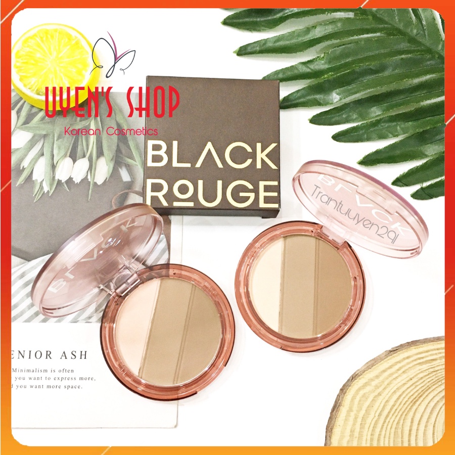 (Mẫu mới) Phấn Highlight Và Tạo Khối Black Rouge Up And Down Triple Contouring