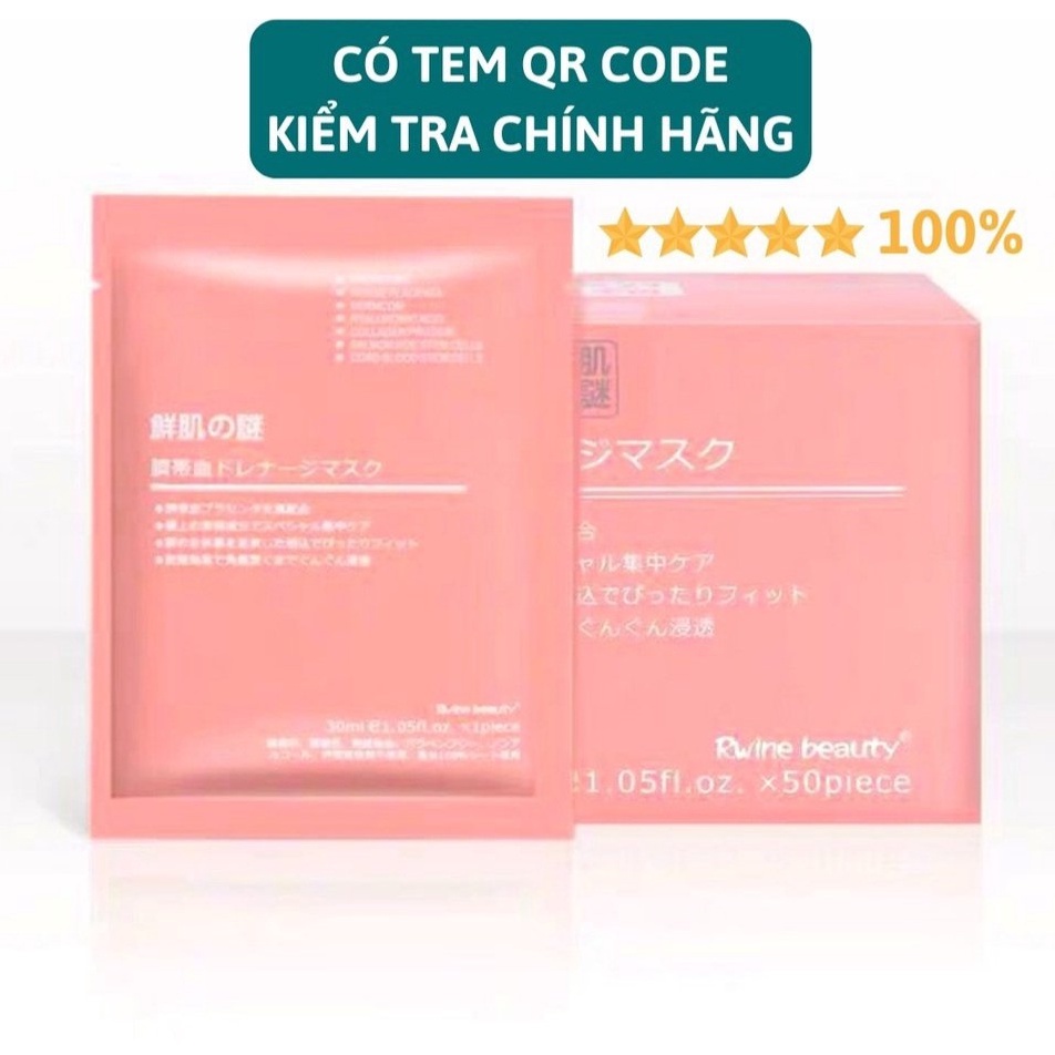Mặt nạ nhau thai cừu cuống rốn tế bào gốc Nhật Bản Rwine Beauty dưỡng da, cung cấp độ ẩm, tái tạo colegel tại nhà MN07