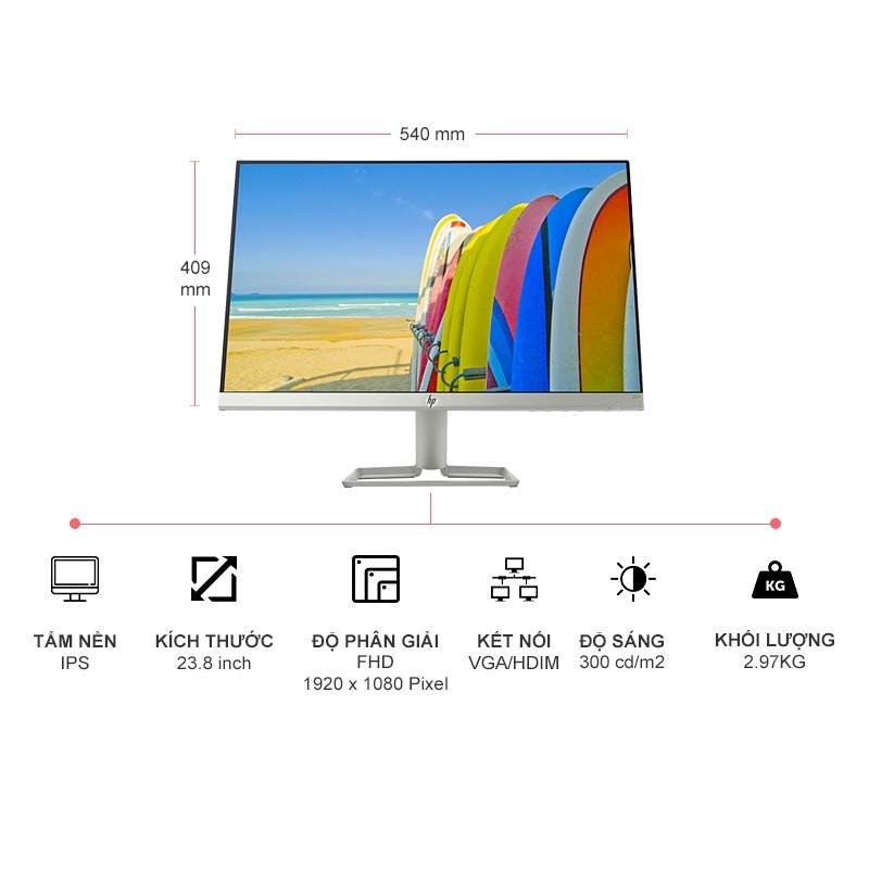 [Mã ELHPAPR giảm 5% đơn 100K] Màn hình máy tính HP 24fw 23.8 inch_3KS63AA - Hàng Chính Hãng | BigBuy360 - bigbuy360.vn