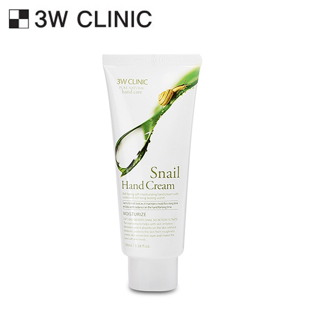 KEM DƯỠNG DA TAY TINH CHẤT ỐC SÊN SNAIL HAND CREAM 3W CLINIC 100ML