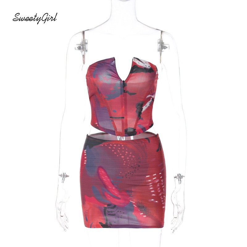 Bộ Áo Không Tay Cổ Chữ V Cắt Sâu Nhuộm Màu Kèm Quần Lưng Thấp Thời Trang 2022 Cho Nữ