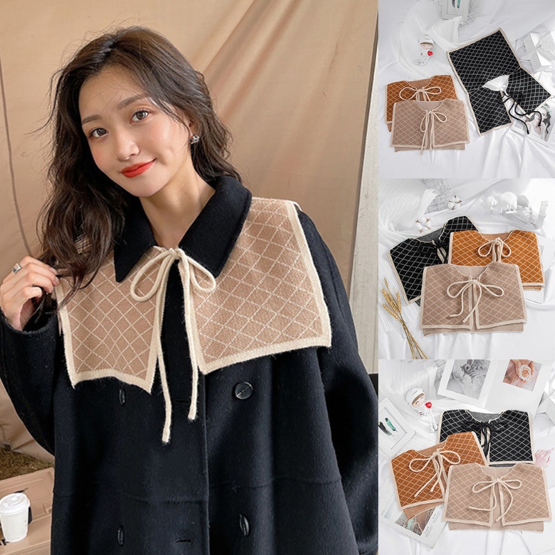 Khăn Choàng Cổ Dệt Kim Giữ Ấm Mùa Hè Màu Sắc Phù Hợp Với Nữ Sinh Hàn Quốc Có Thể Tháo Rời