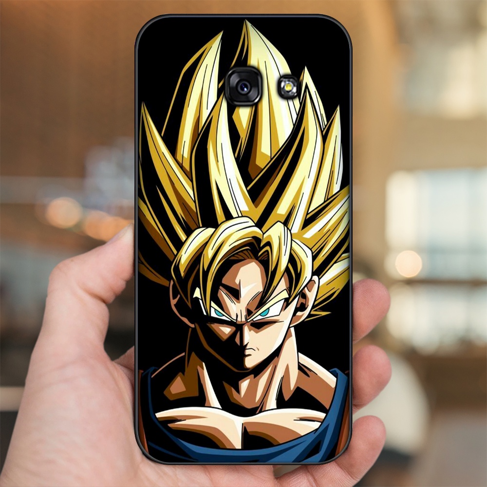 Ốp lưng Samsung A3 2017, A5 2017, A7 2017 viền đen in hình Goku Dragon Ball