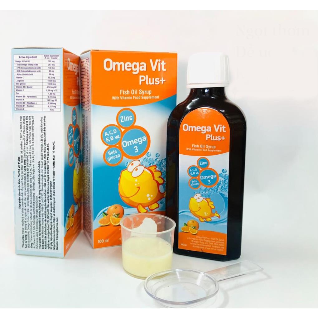 Omega Vit Plus+.Bổ Sung DHA Vitamin Giúp Phát Triển Trí Não,Thị Lực Tăng Đề Kháng Bé