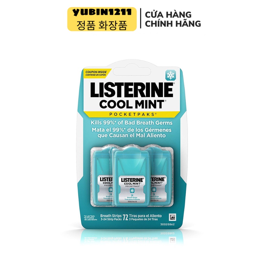 Miếng ngậm thơm miệng diệt khuẩn Listerine