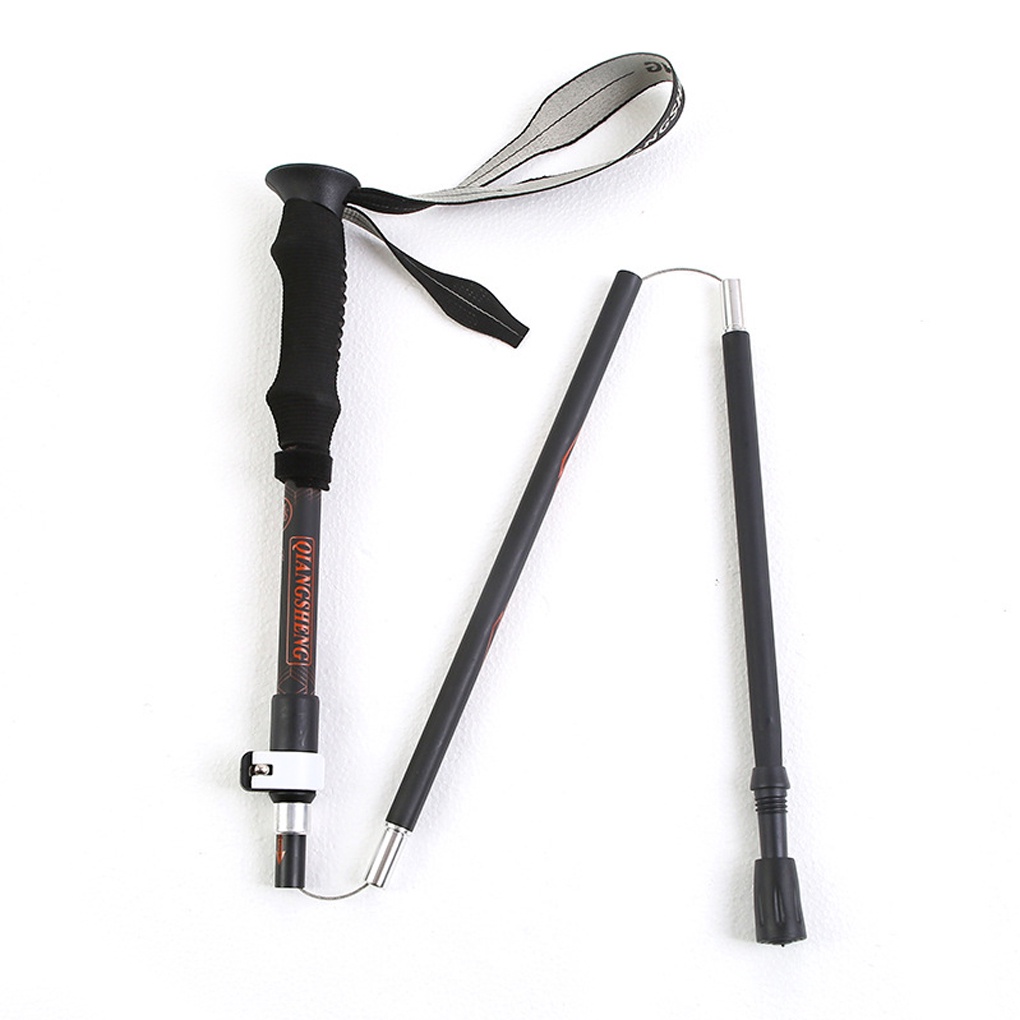 [ff86]Hiking Sticks Outdoor Backpacking Telescopic Walking Poles Climbing Non-slip EVA Grip Mountaineering Crutch