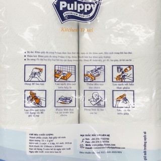Combo 5 bịch Khăn Giấy Đa Năng Pulppy (2 Cuộn)