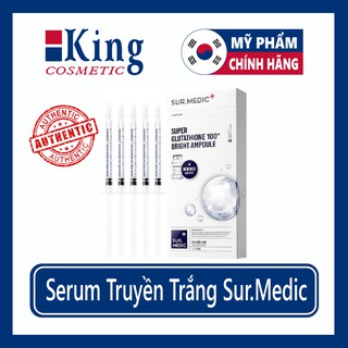 Serum Truyền Trắng Sur.Medic + Super Glutathione 100 Bright Ampoule