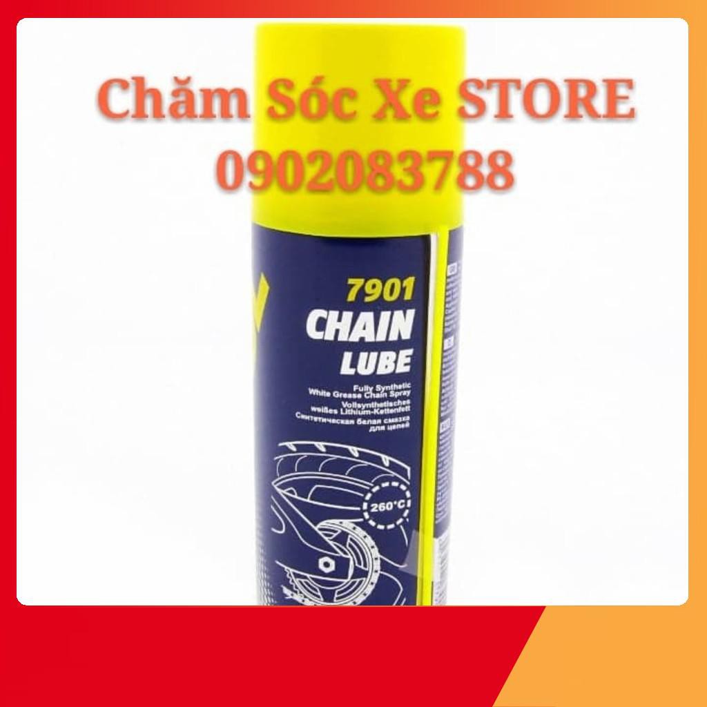 Chai xịt sên- Chai xịt Dưỡng sên- Xịt Bôi trơn Sên, xích Mannol Chain Lube- Mannol 7901