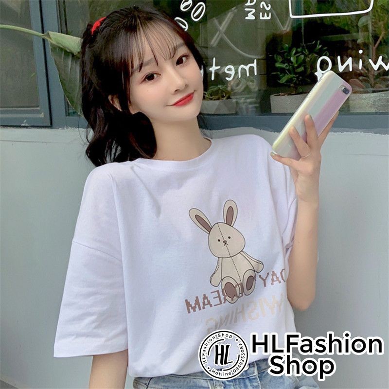 [ Mã WASTAPR giảm 10K đơn 50K] Áo croptop thun nữ Rabbit Wishing cực xinh, áo thun nữ HLFashion | BigBuy360 - bigbuy360.vn