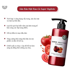Sữa Rửa Mặt Rau Củ Super Vegitoks Cleanser