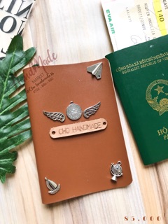 Vỏ hộ chiếu khắc tên ( passport cover )