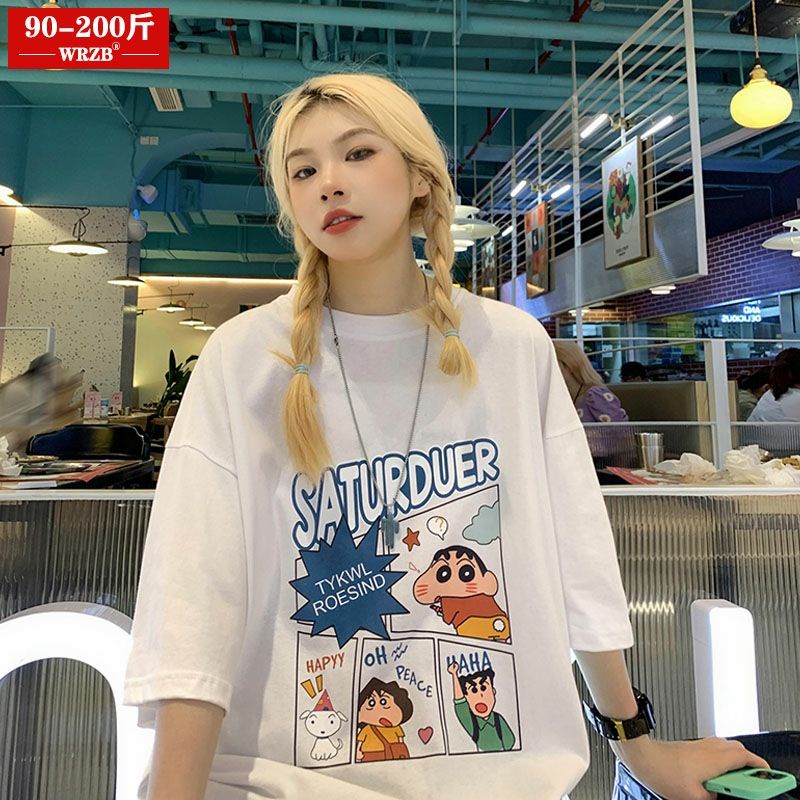 Áo thun tay lỡ nam nữ, áo phông unisex form rộng chất cotton mát mịn thấm hút mồ hôi hình hoạt hình | BigBuy360 - bigbuy360.vn