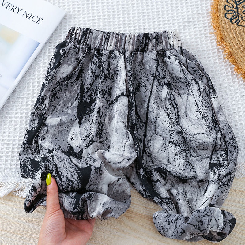 Quần Ống Rộng Chống Muỗi Phối Màu Nhuộm Thời Trang Mùa Hè Phong Cách Phương Tây Hàng Mới Dành Cho Bé Trai Và Bé Gái 2022