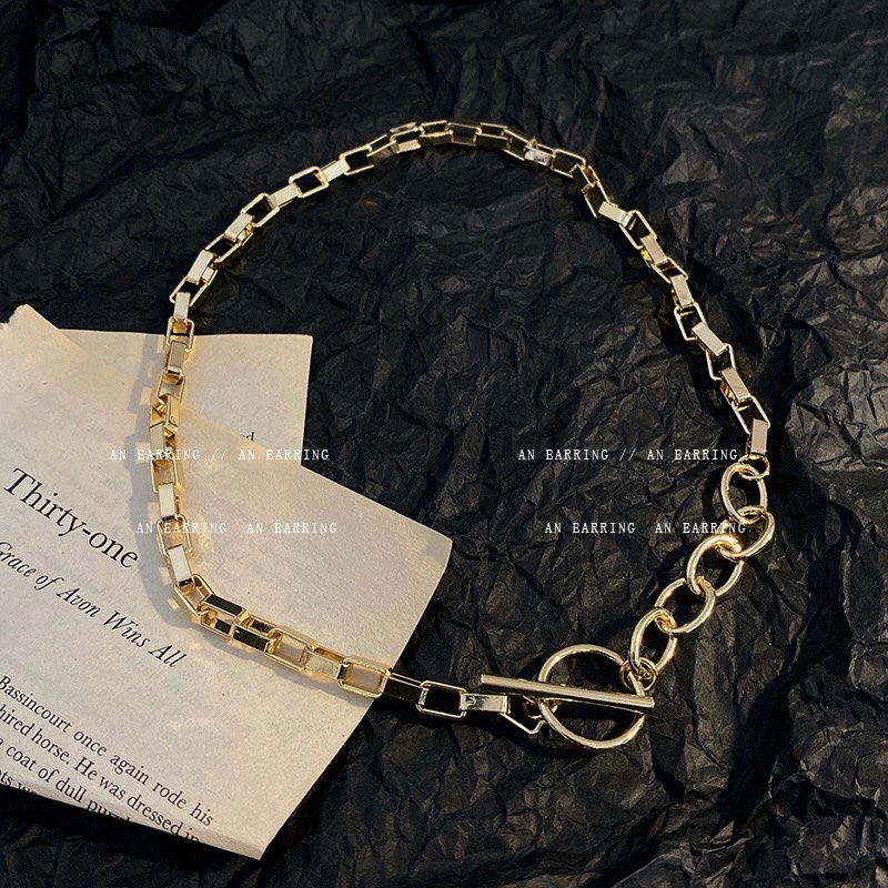 Dây Chuyền Chất Liệu Titan Không Gỉ Mặt Tròn Dạng Xích Cá Tính Nổi Bật Phong Cách Hip Hop Dobi DC1