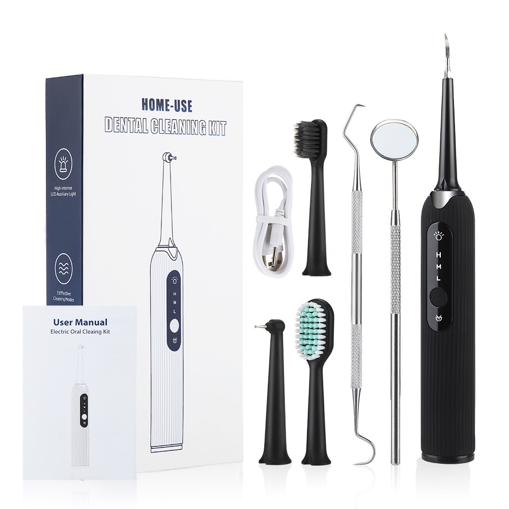 Máy lấy cao răng tại nhà Dental Cleaning Kit,máy 3 in 1 lấy vôi răng kèm đánh răng chà lưỡi