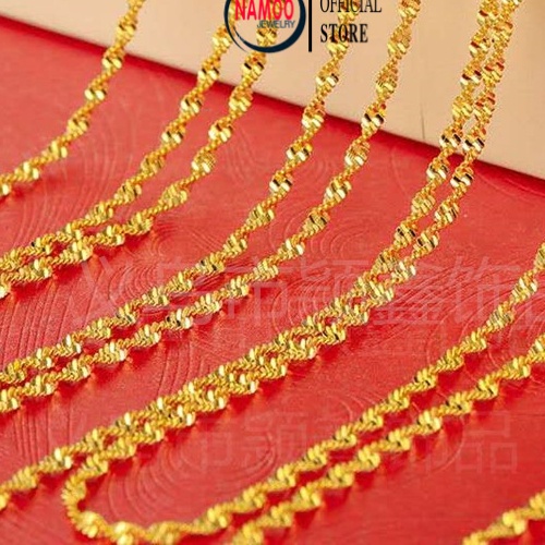 Dây Xoắn Mạ Vàng Nữ, Dây CHuyền Trơn Nữ V001 Namoo Jewelry
