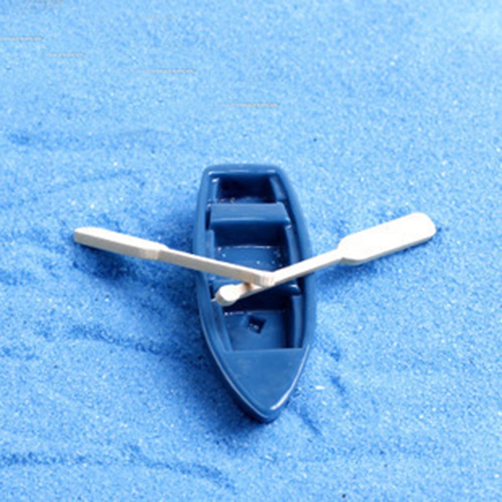 Mô Hình Thuyền Và 2 Mái Chèo Mini Trang Trí Sân Vườn