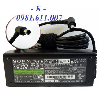 Sạc Laptop Sony Vaio 19.5V-3.9A (Màu Đen)