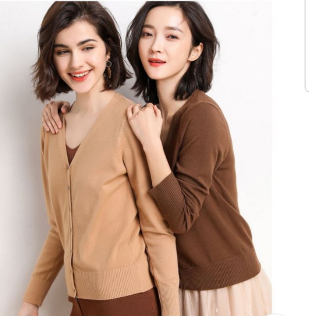 [Hàng Quảng Châu]SP100 Áo len cardigan lông cừu xuất Nhật (hàng nhà máy Quảng Châu)