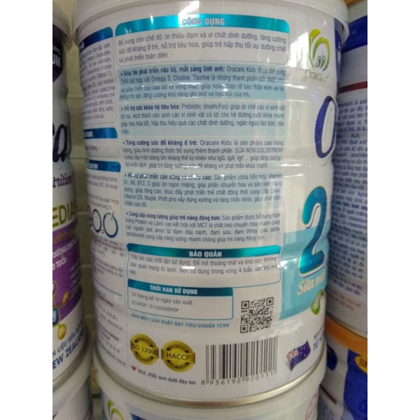 Sữa mát Oracare Kid 2 - 900g