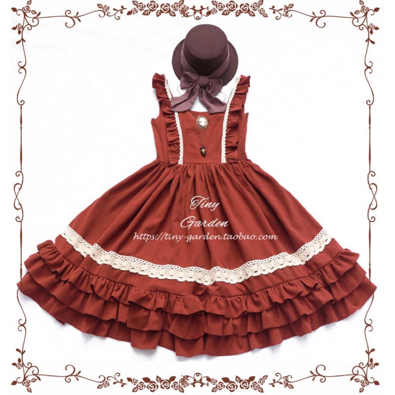 YAS0357-Váy Lolita retro JSK Tiny Garden
