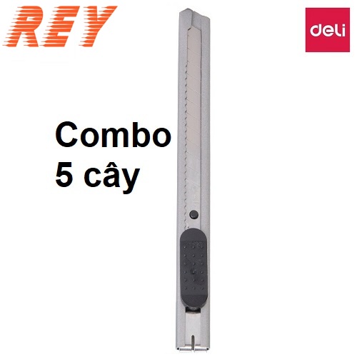 [Giá sỉ] Combo 3 dao rọc giấy vỏ thép lưỡi nhỏ Deli 2053 hàng chính hãng