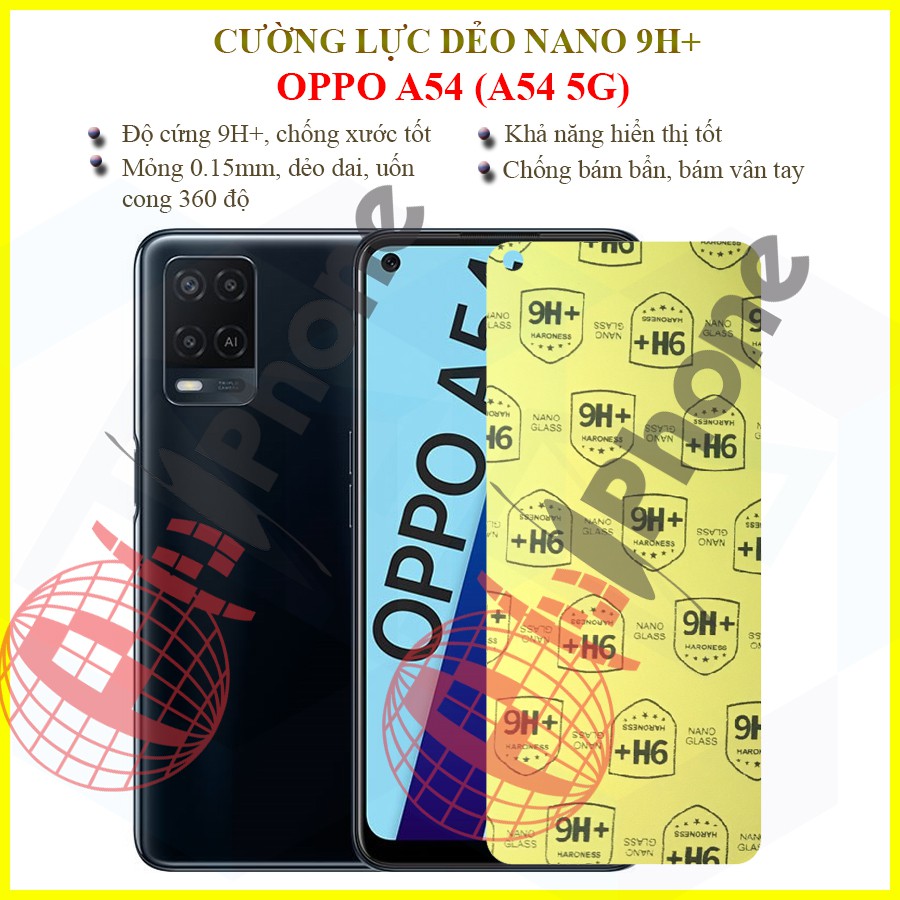 Dán cường lực dẻo nano trong hoặc nhám cho Oppo A54/ Oppo A54 5G
